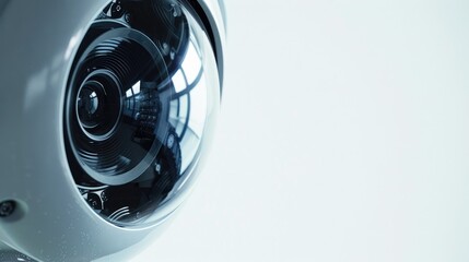 CCTV Security, On White Background. Generative AI