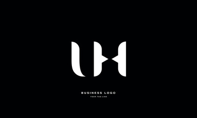 UH, HU, U, H, Abstract Letters Logo Monogram