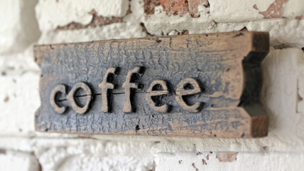 Charred Coffee: A Rustic Wooden Board