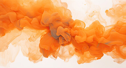 Orange Smoke Floating in the Air - obrazy, fototapety, plakaty