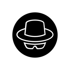 Incognito icon vector. Unknown illustration sign. Nameless symbol or logo.