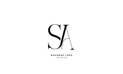 Obraz premium SA, AS, S, A, Abstract Letters Logo monogram