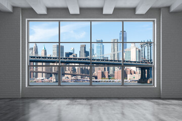 Downtown New York City Lower Manhattan Skyline Buildings. High Floor Window. Expensive Real Estate....