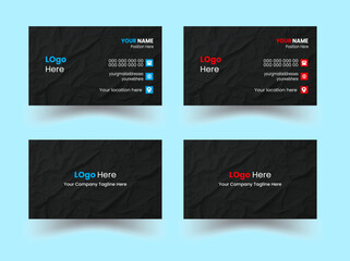 Modern business card template design. modern geometric business card template. Luxury creative clean business card design template. Vector illustration. Creative and clean corporate business card