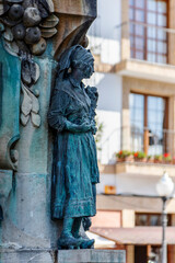 Naklejka premium Monument to the rural woman in Villaviciosa, Asturias, Spain