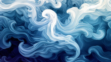 abstract blue background, Blue Whirl: Dynamic Swirls in Cool Shades