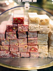 Turkish delights and sweets with fruit flavors