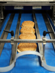 industrial machine for making hamburger buns