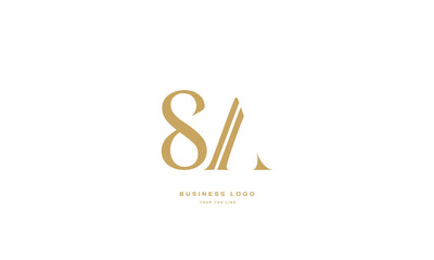 SA, AS, S, A, Abstract Letters Logo monogram