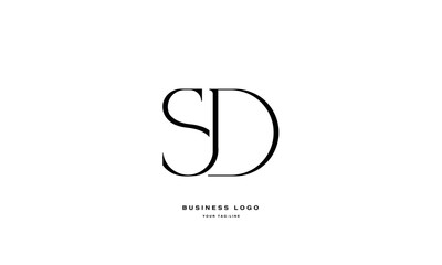SD, DS, S, D, Abstract Letters Logo Monogram