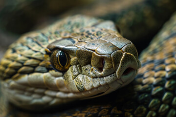 Obraz premium Close up of a snake in a nature