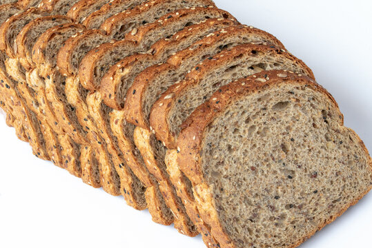 Whole Grain Seed Bread Loaf Slices