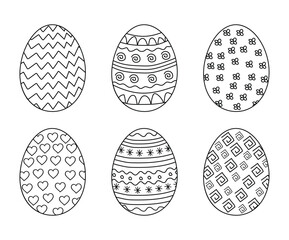 hand draw Easter egg collection
