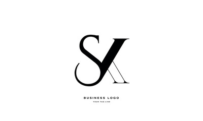 SK, KS, S, K, Abstract Letters Logo Monogram
