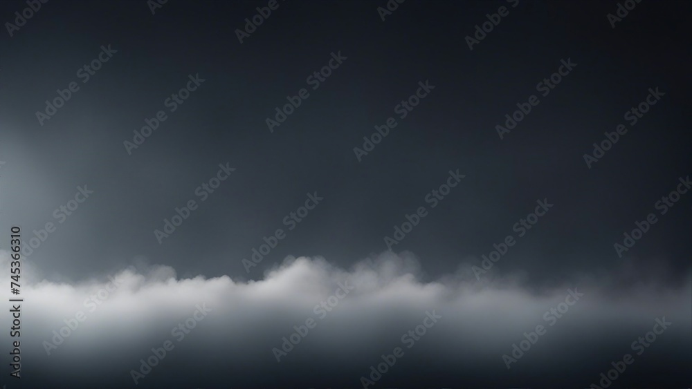 Wall mural storm clouds  a black and white photo of a cloud fog 