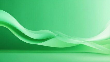 abstract green background An abstract vector illustration of a light green background with smooth wavy lines. 