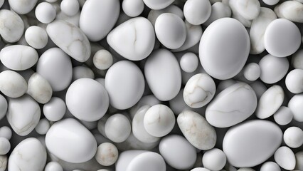 Fototapeta na wymiar white pebbles background white designed marble pebbles background 