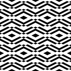 Seamless pattern. Simple shapes background. Ethnic wallpaper. Folk motif. Rhombuses, parallelograms, chevrons ornament. Geometric backdrop. Digital paper, textile print, web design, abstract. Vector.