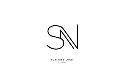 SN, NS, S, N, Abstract Letters Logo Monogram