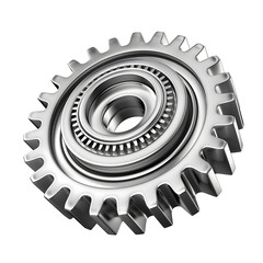 simple cog gear on white background