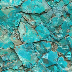 Seamless turquoise rock texture pattern high resolution 4k, natural stone for design, architecture and 3d. HD realistic material rugged, surface tileable for creative work and design.