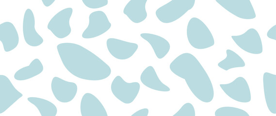 Vector illustration. Cow pattern texture. Seamless animal print. Stains on a white background. Ideal for textile design, screensavers, covers, cards, invitations and posters.