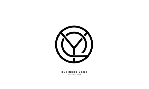 YQ, QY, Y, Q, Abstract Letters Logo monogram
