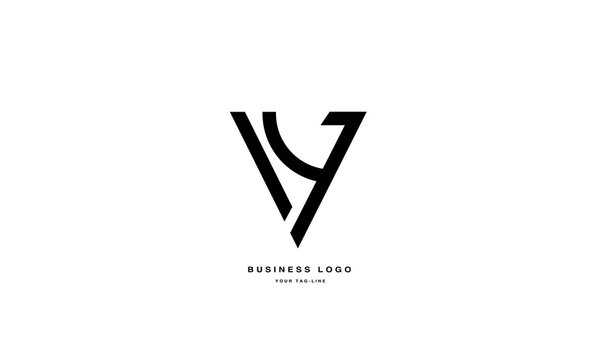 YV, VY, Y, V, Abstract Letters Logo Monogram