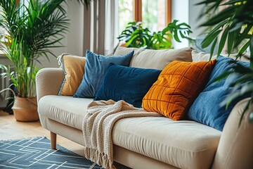 Couch and plant in living room