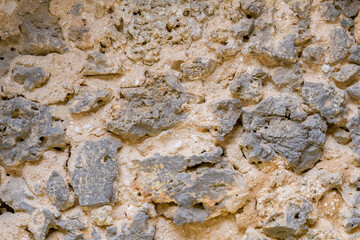 Texture of the shell rock limestone for background. Natural pattern