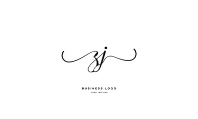 ZJ, JZ, Z, J, Abstract Letters Logo Monogram