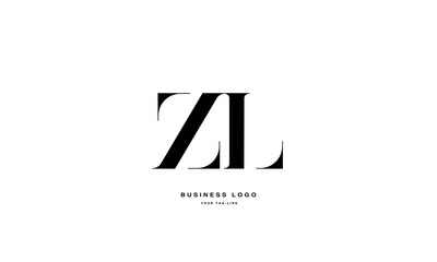 ZL, LZ, Z, L, Abstract Letters Logo monogram