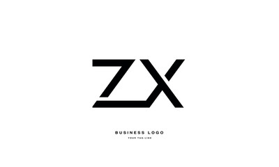 ZX, XZ, Abstract Letters Logo monogram
