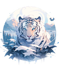 Weißer Tiger - obrazy, fototapety, plakaty