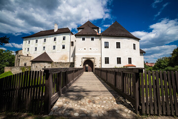 The magnificent castle Nové Hrady , a stunning example of Gothic architecture nestled in the heart of the South Bohemian Region, Czech Republic. - 745379102