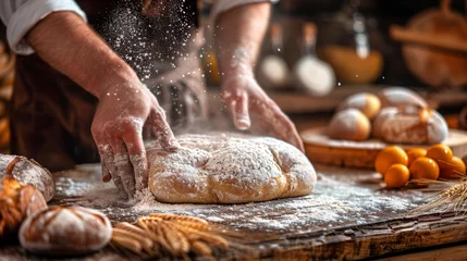 Fotobehang bread making © robertchouraqui