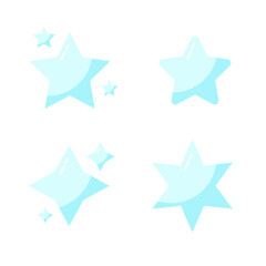 Stars line art icon. Sparkle star icons. Shine icons	
