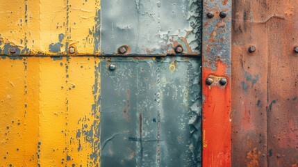 Colorful rust metal steel texture grunge wall background