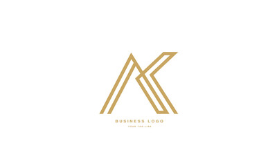 AK, KA, A, K, Abstract Letters Logo Monogram