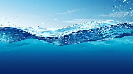 Obraz premium Abstract blue water wave texture background