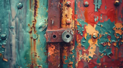 Colorful rust metal steel texture grunge wall background