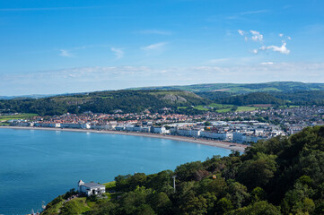 Beautiful Summer Day in Llandudno Sea Front in North Wales, United Kingdom