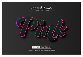 Black Pink editable text effect 