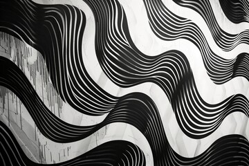 Abstract patterns using lines and zigzags, creating the effect of waves and oscillations.  Wallpaper generative AI