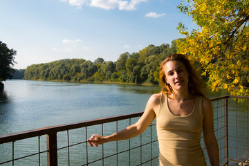 River of Tisza at an abandoned harbor