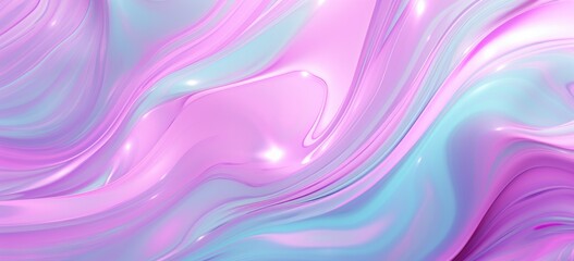 Blue and pink wave painting.