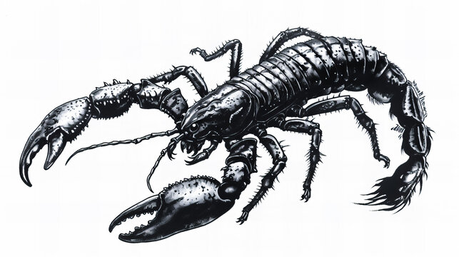 A Black Scorpion. Ink and Venom