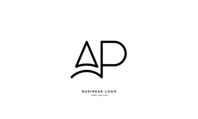 AP, PA, A, P, Abstract Letters Logo Monogram