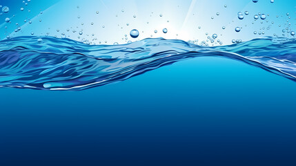 Obraz premium Abstract blue water wave texture, world water day concept, idea of saving water and protecting world environment