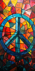 Colorful peace sign